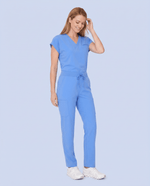 Women's 6-Pocket Cargo Pant Ceil Blue - Scrubloop