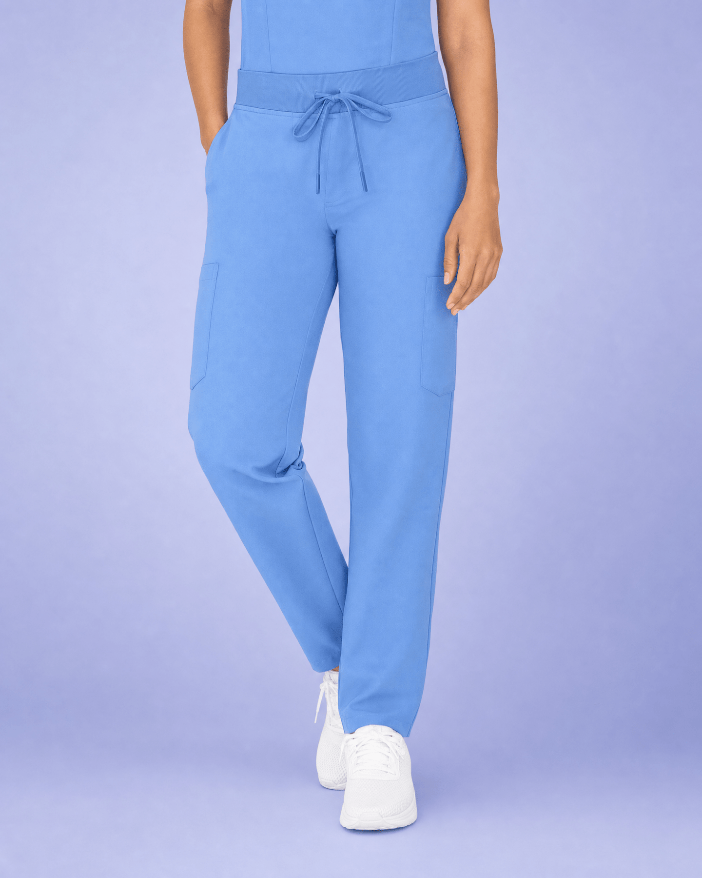 Women's 6-Pocket Cargo Pant Ceil Blue - Scrubloop