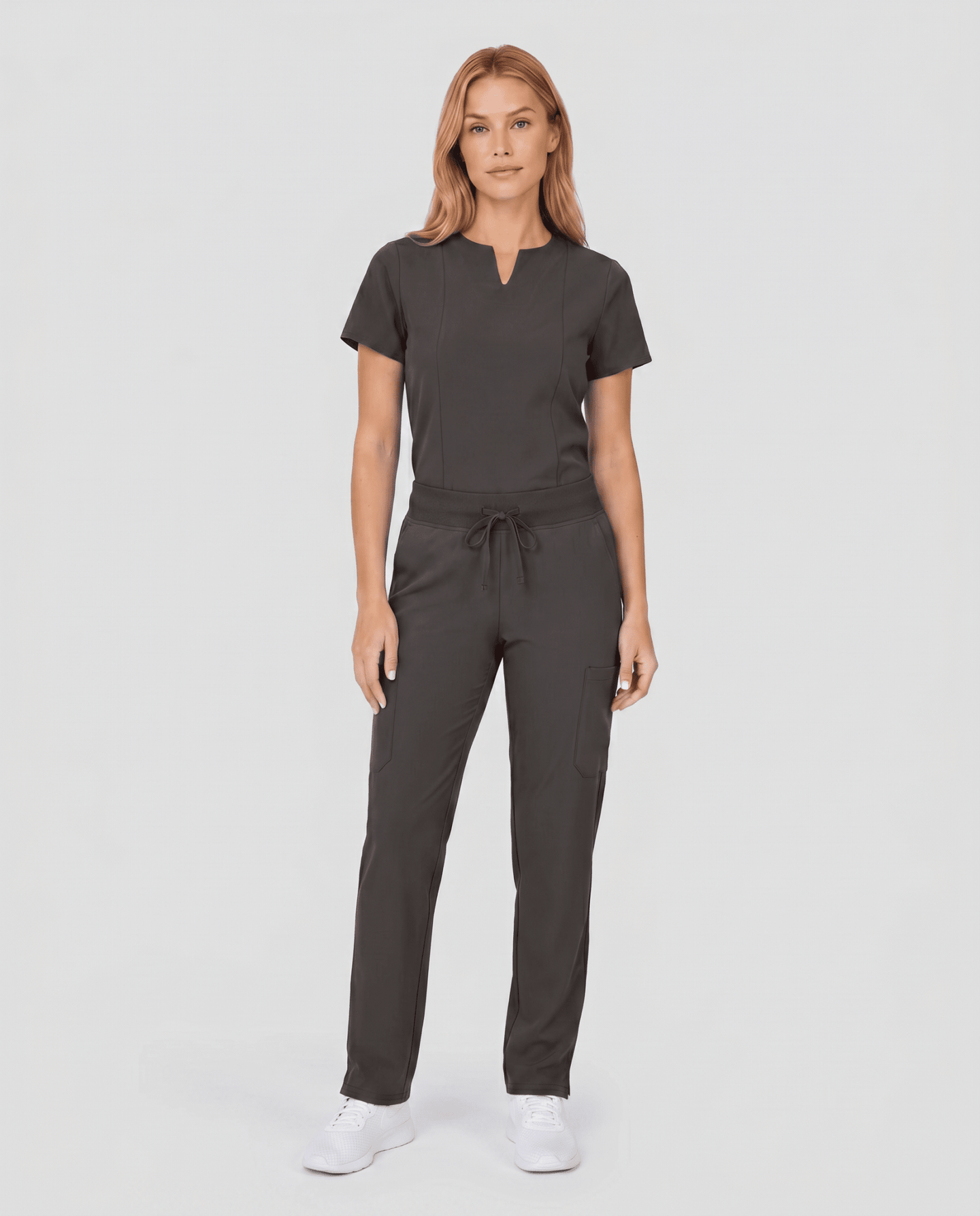 Women's 6-Pocket Cargo Pant Charcoal - Scrubloop