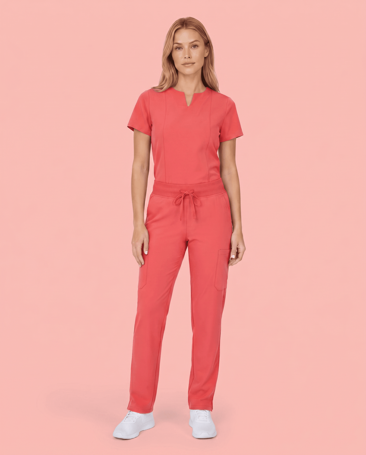 Women's 6-Pocket Cargo Pant Coral - Scrubloop