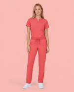 Women's 6-Pocket Cargo Pant Coral - Scrubloop