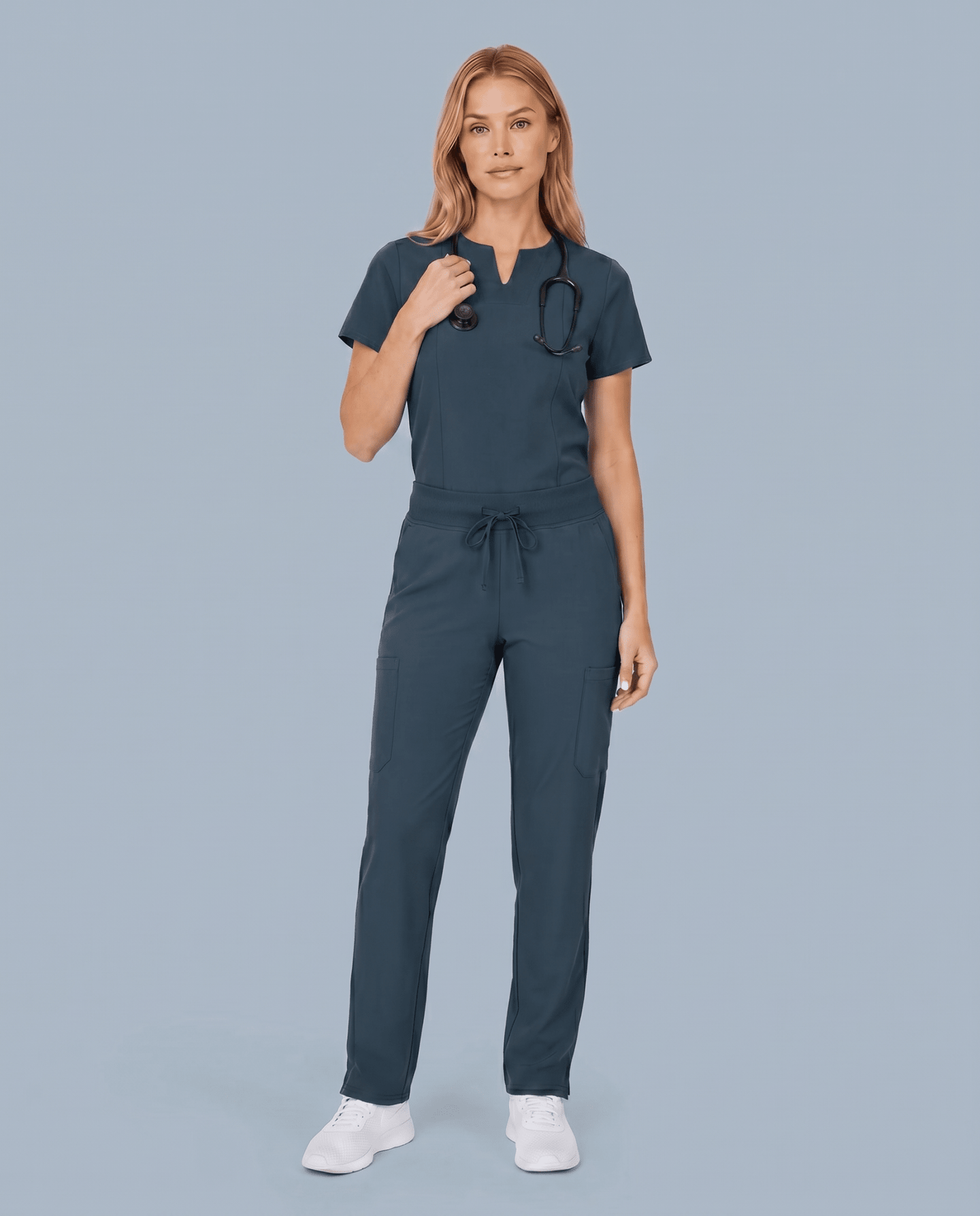Women's 6-Pocket Cargo Pant Dark Harbor - Scrubloop