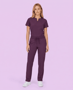 Women's 6-Pocket Cargo Pant Deep Eggplant - Scrubloop