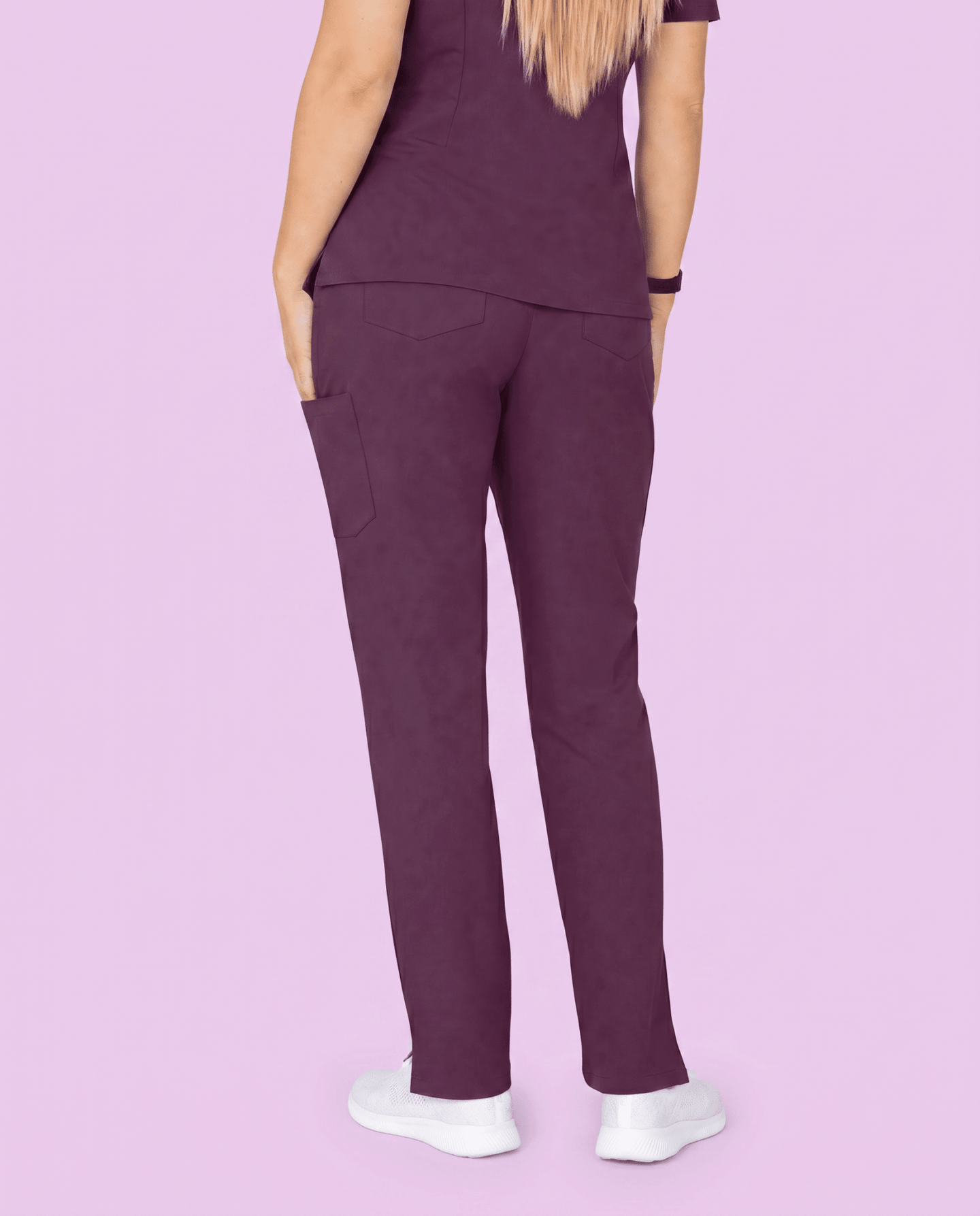 Women's 6-Pocket Cargo Pant Deep Eggplant - Scrubloop