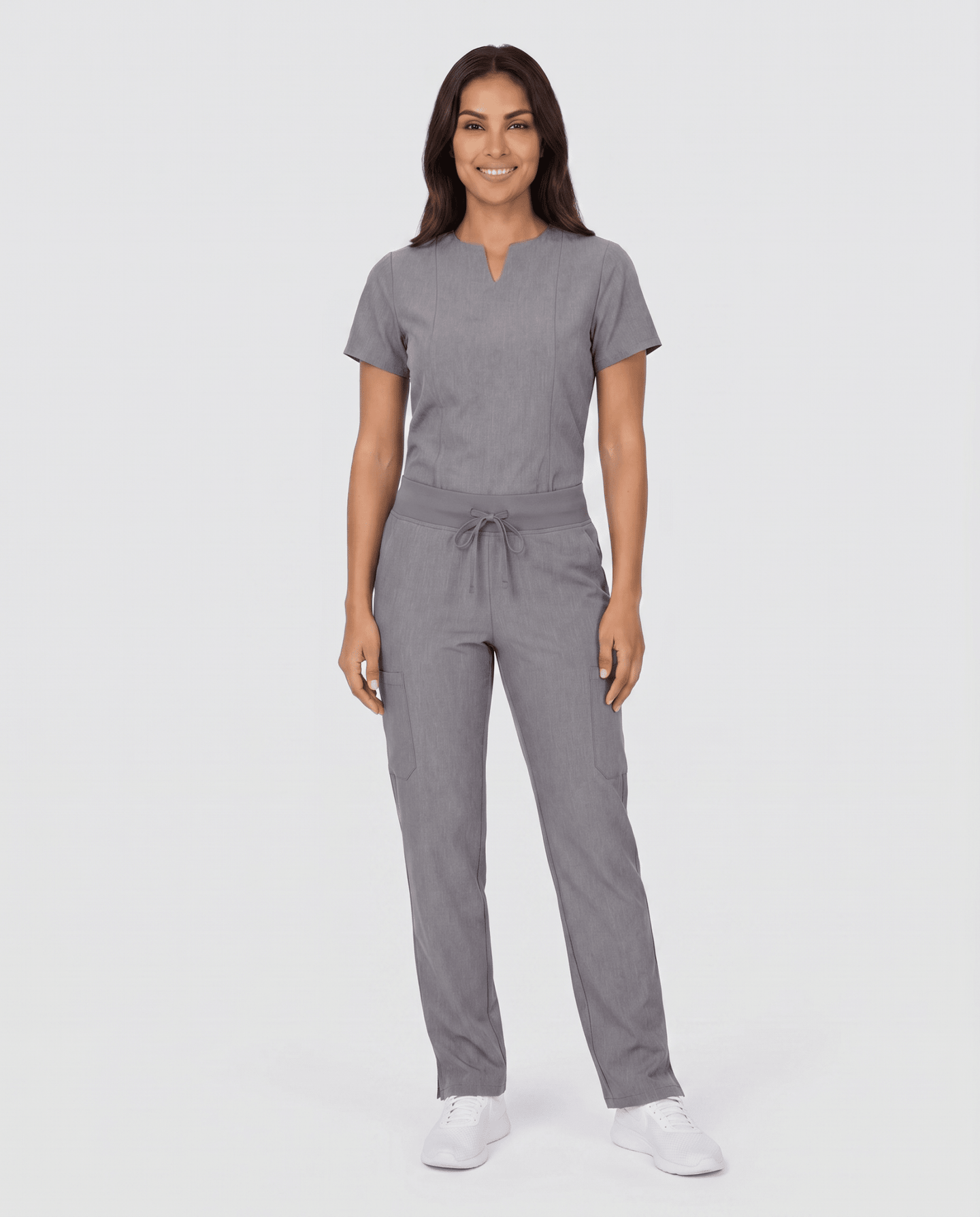 Women's 6-Pocket Cargo Pant Heather Gray - Scrubloop