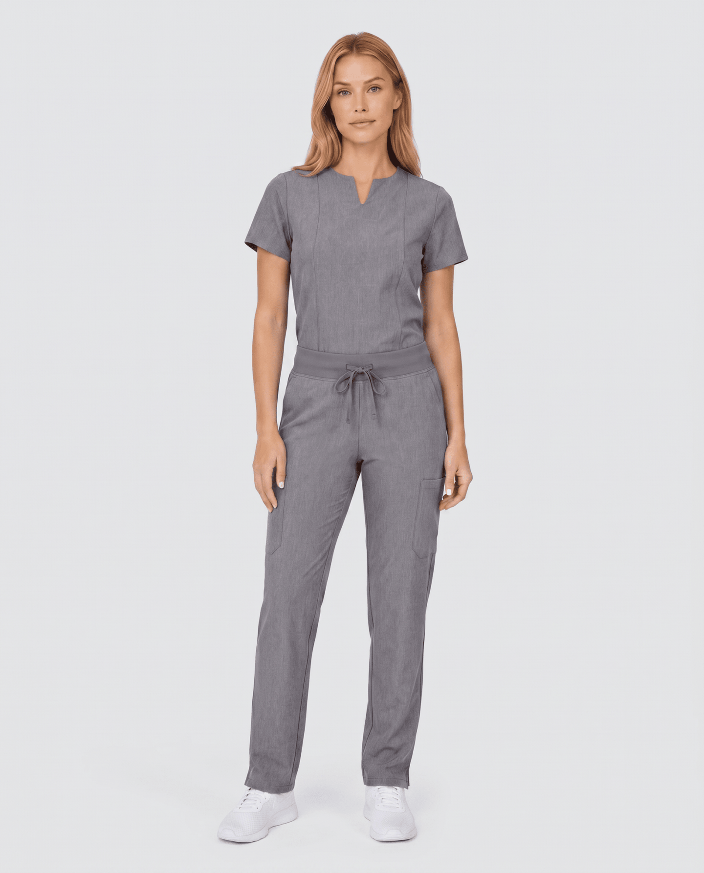 Women's 6-Pocket Cargo Pant Heather Gray - Scrubloop