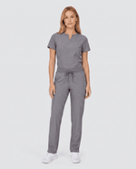 Women's 6-Pocket Cargo Pant Heather Gray - Scrubloop