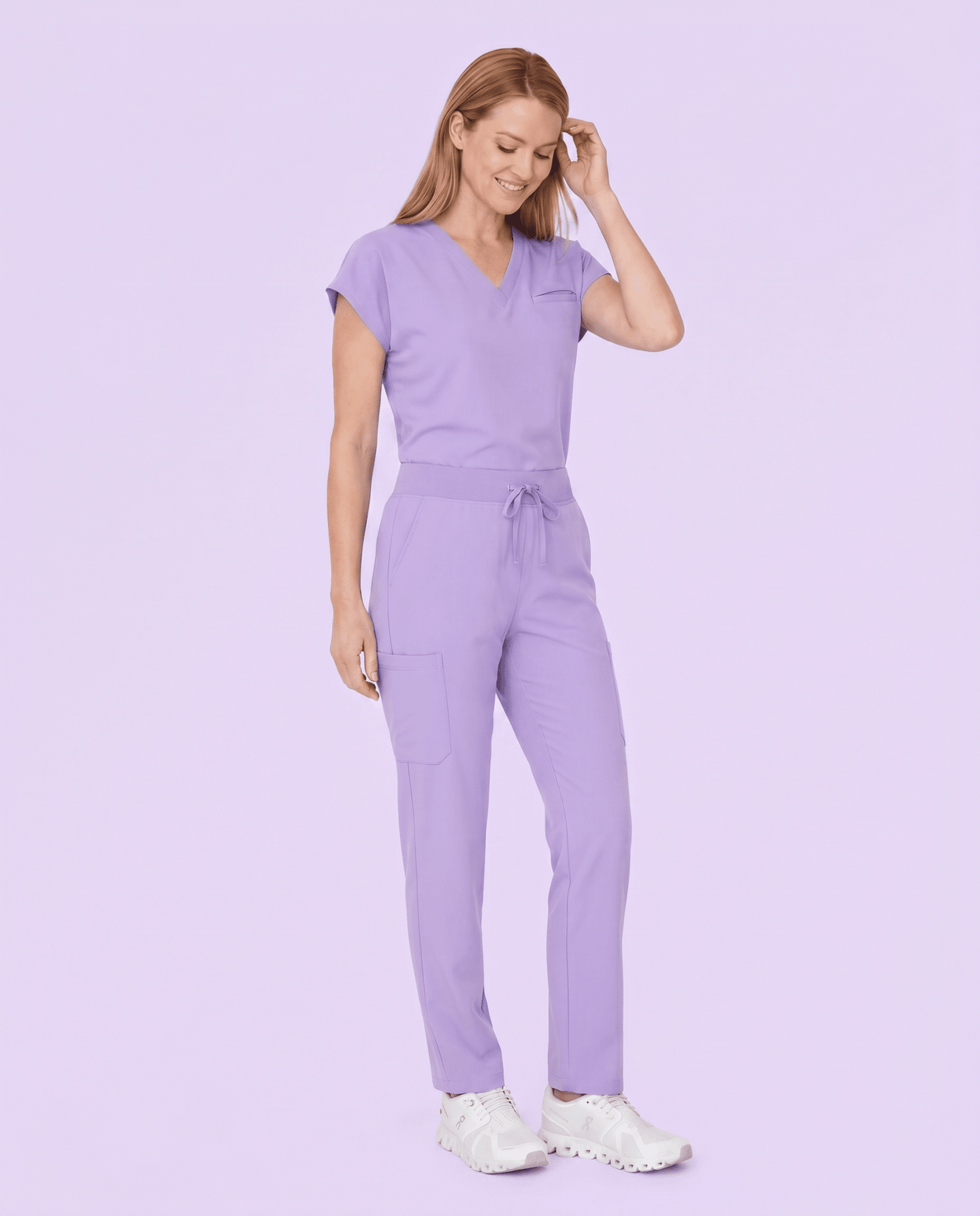 Women's 6-Pocket Cargo Pant Lavender - Scrubloop