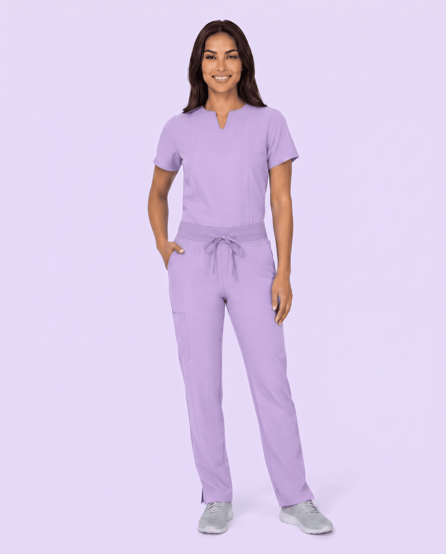 Women's 6-Pocket Cargo Pant Lavender - Scrubloop