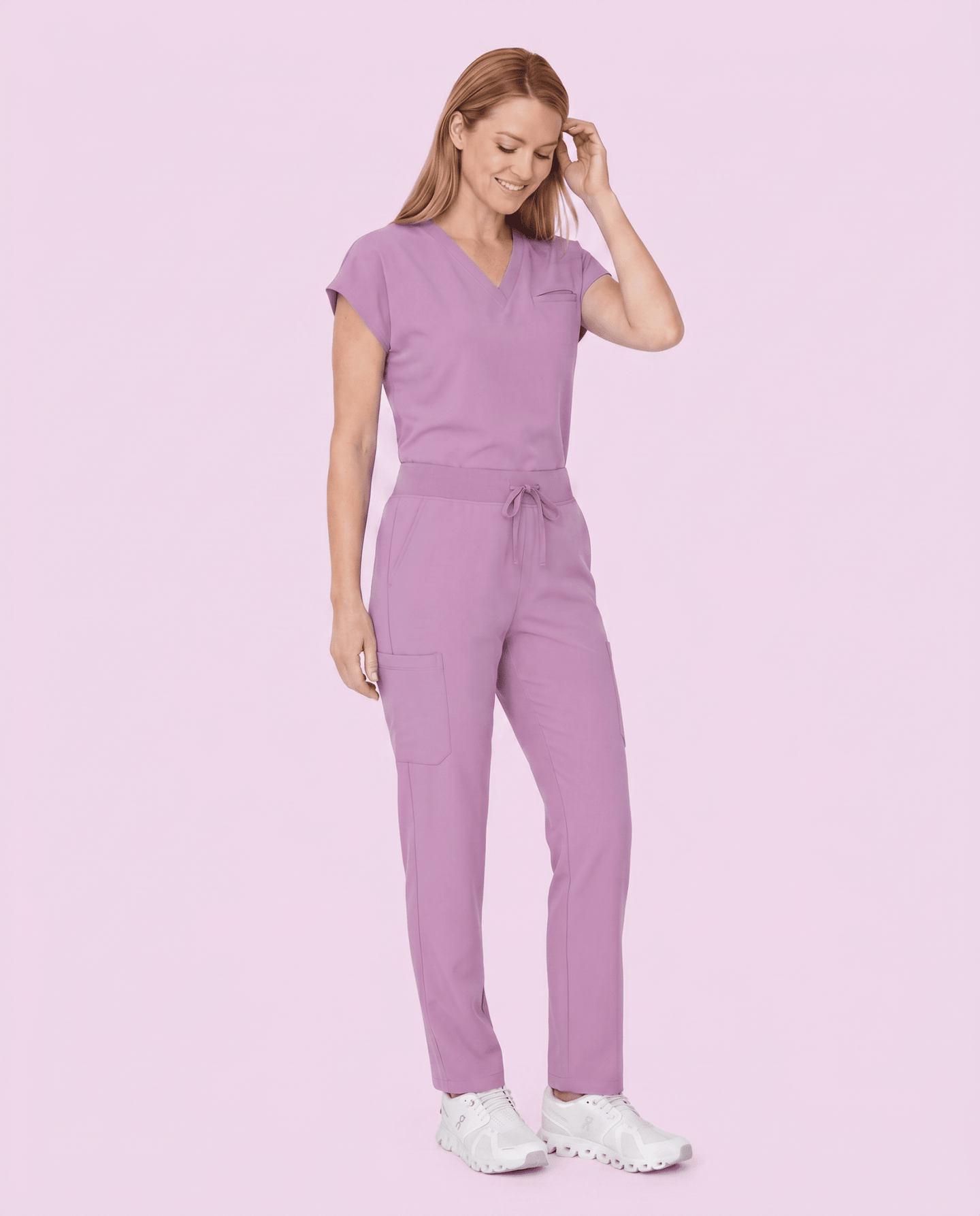 Women's 6-Pocket Cargo Pant Lilac - Scrubloop