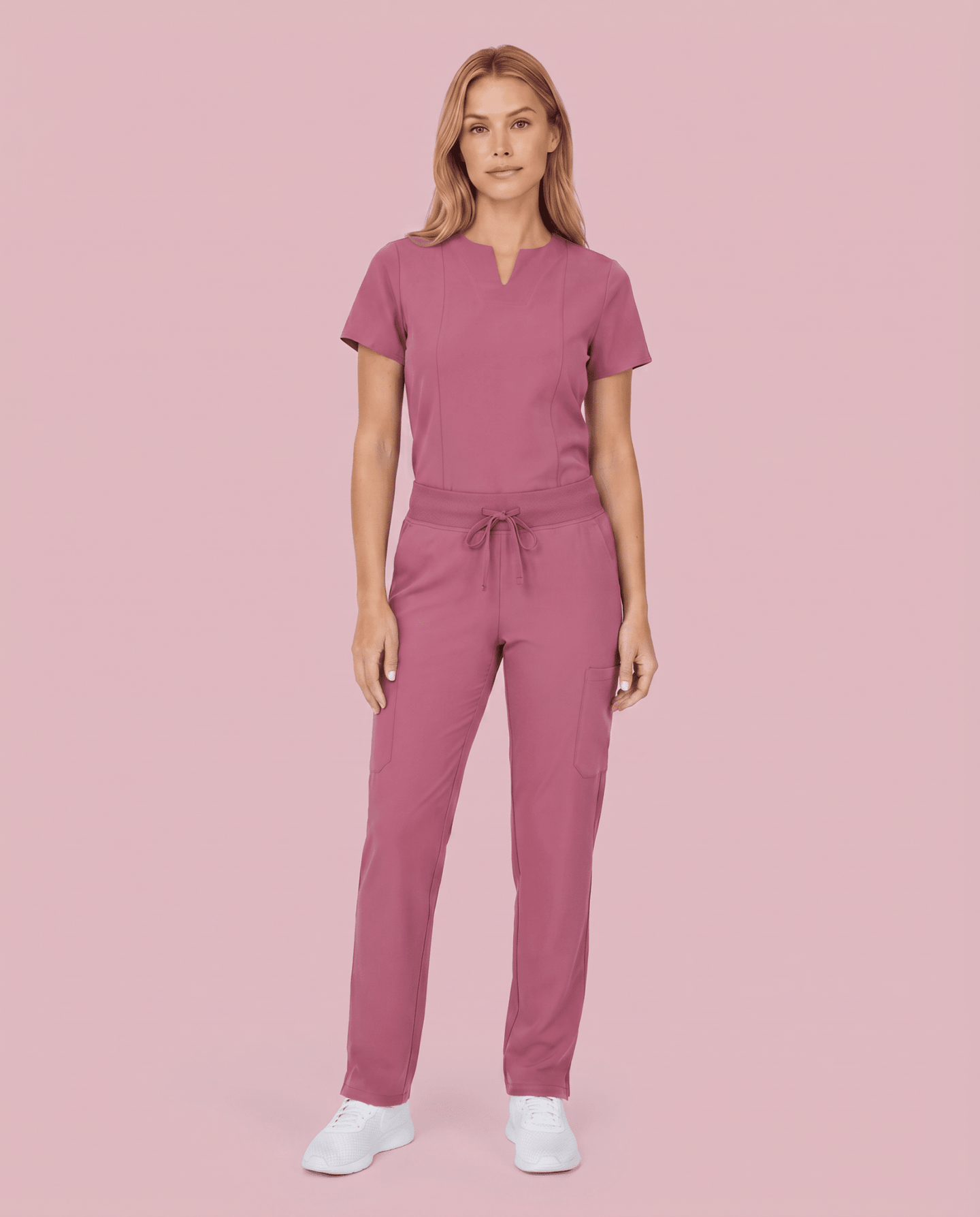 Women's 6-Pocket Cargo Pant Mauve - Scrubloop