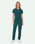 Women's 6-Pocket Cargo Pant Midnight Green - Scrubloop