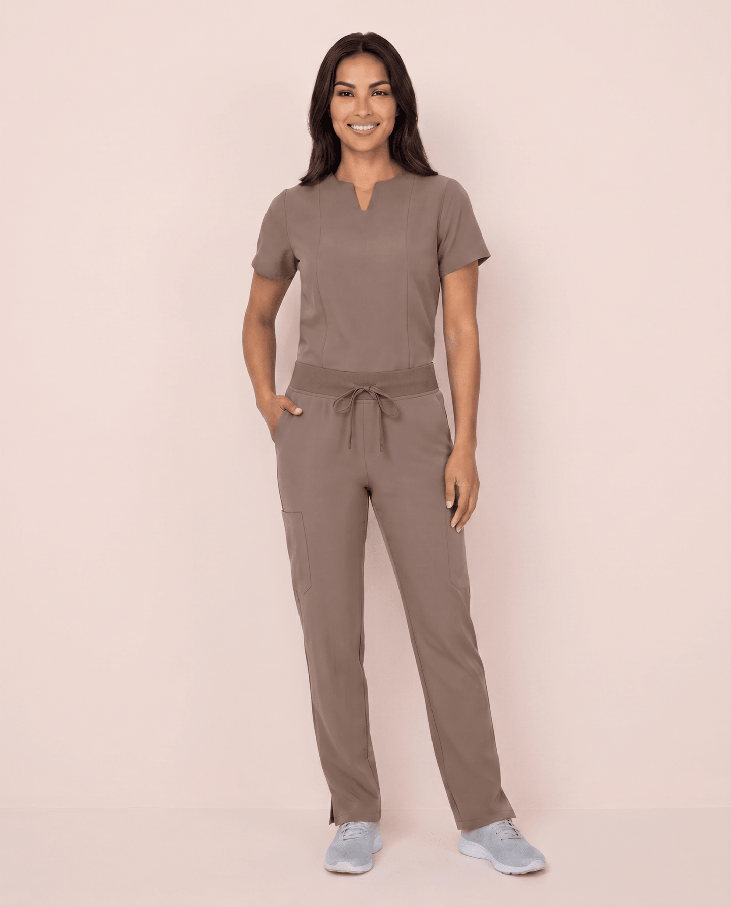 Women's 6-Pocket Cargo Pant Mocha - Scrubloop