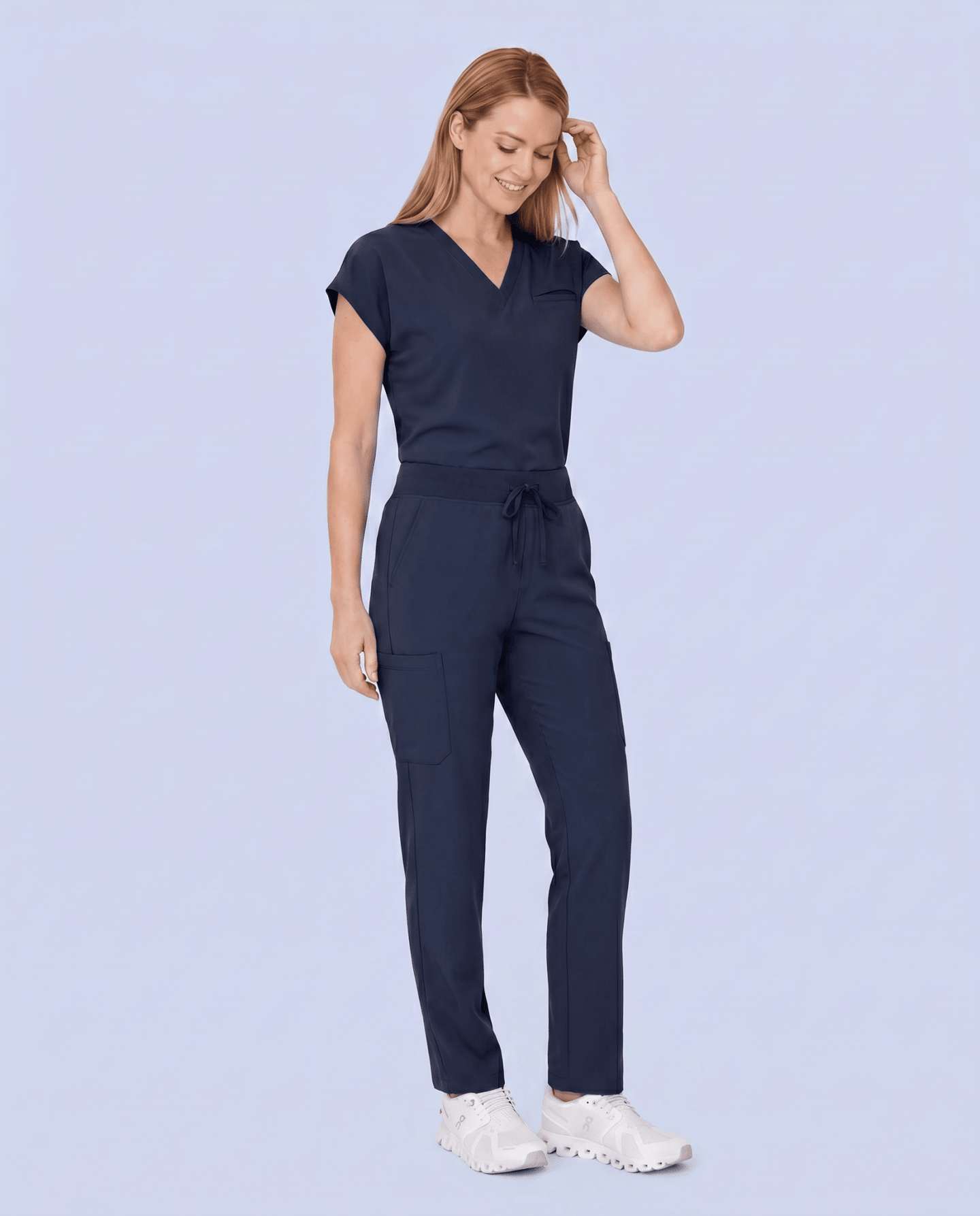 Women's 6-Pocket Cargo Pant Navy - Scrubloop