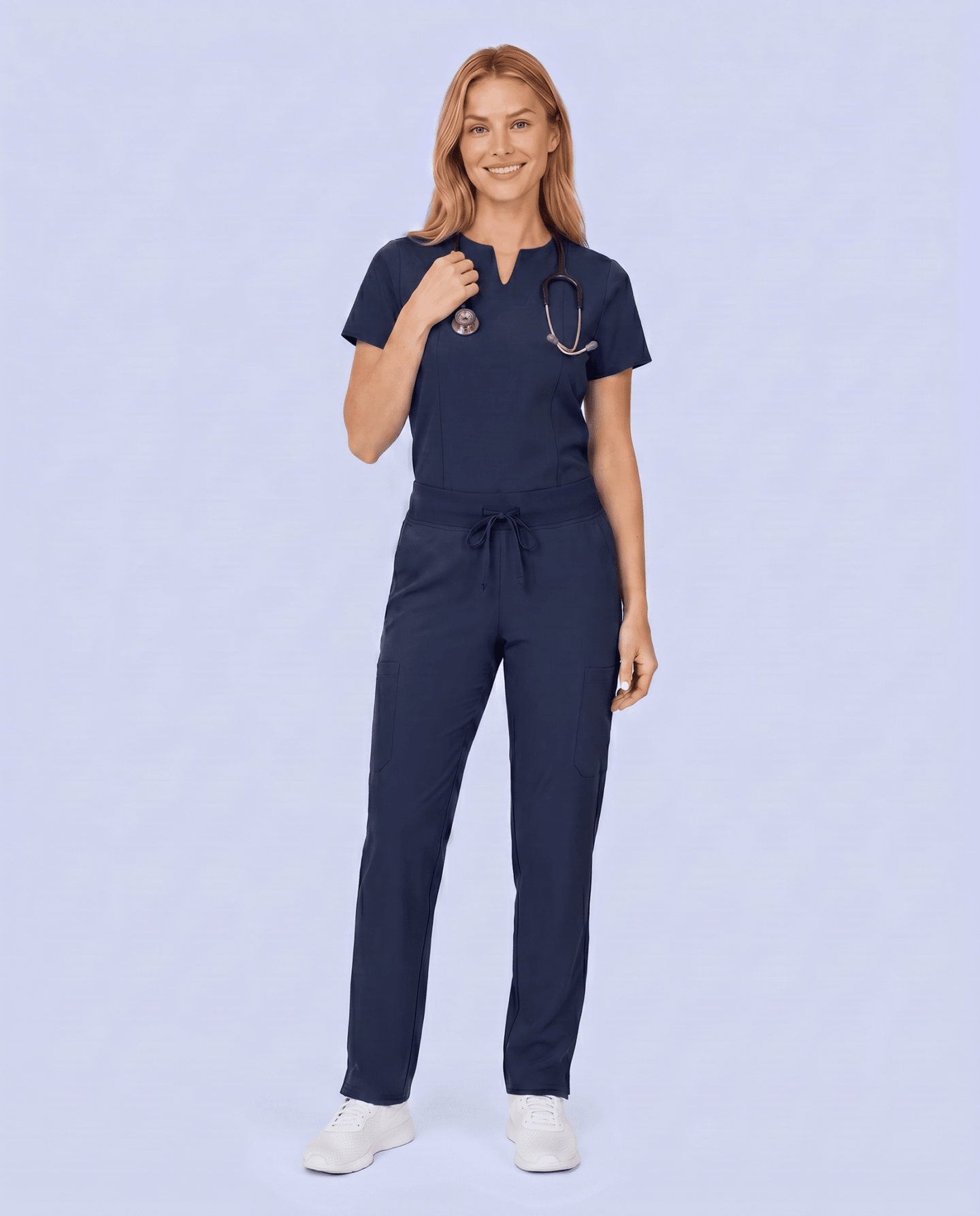 Women's 6-Pocket Cargo Pant Navy - Scrubloop