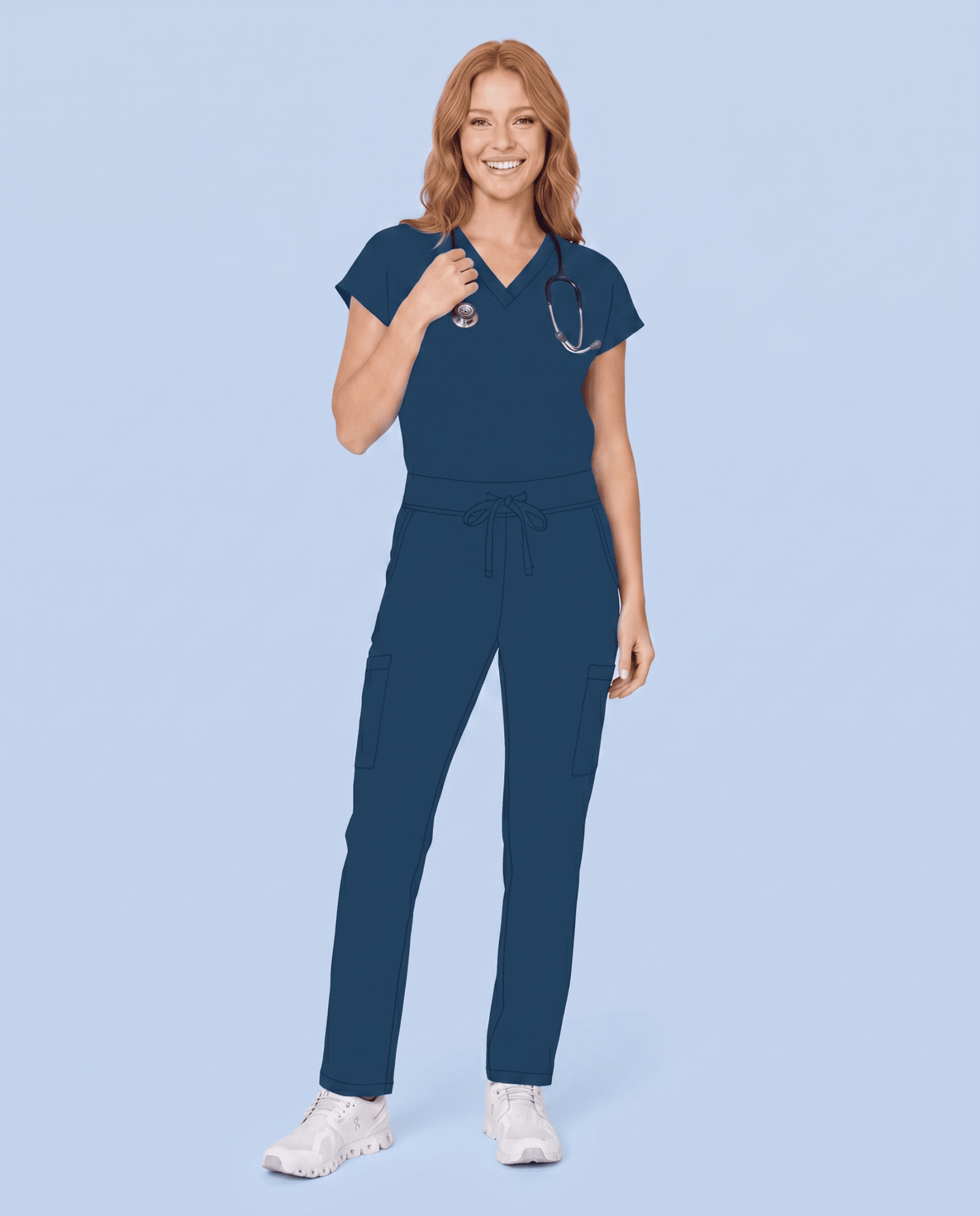 Women's 6-Pocket Cargo Pant Ocean - Scrubloop