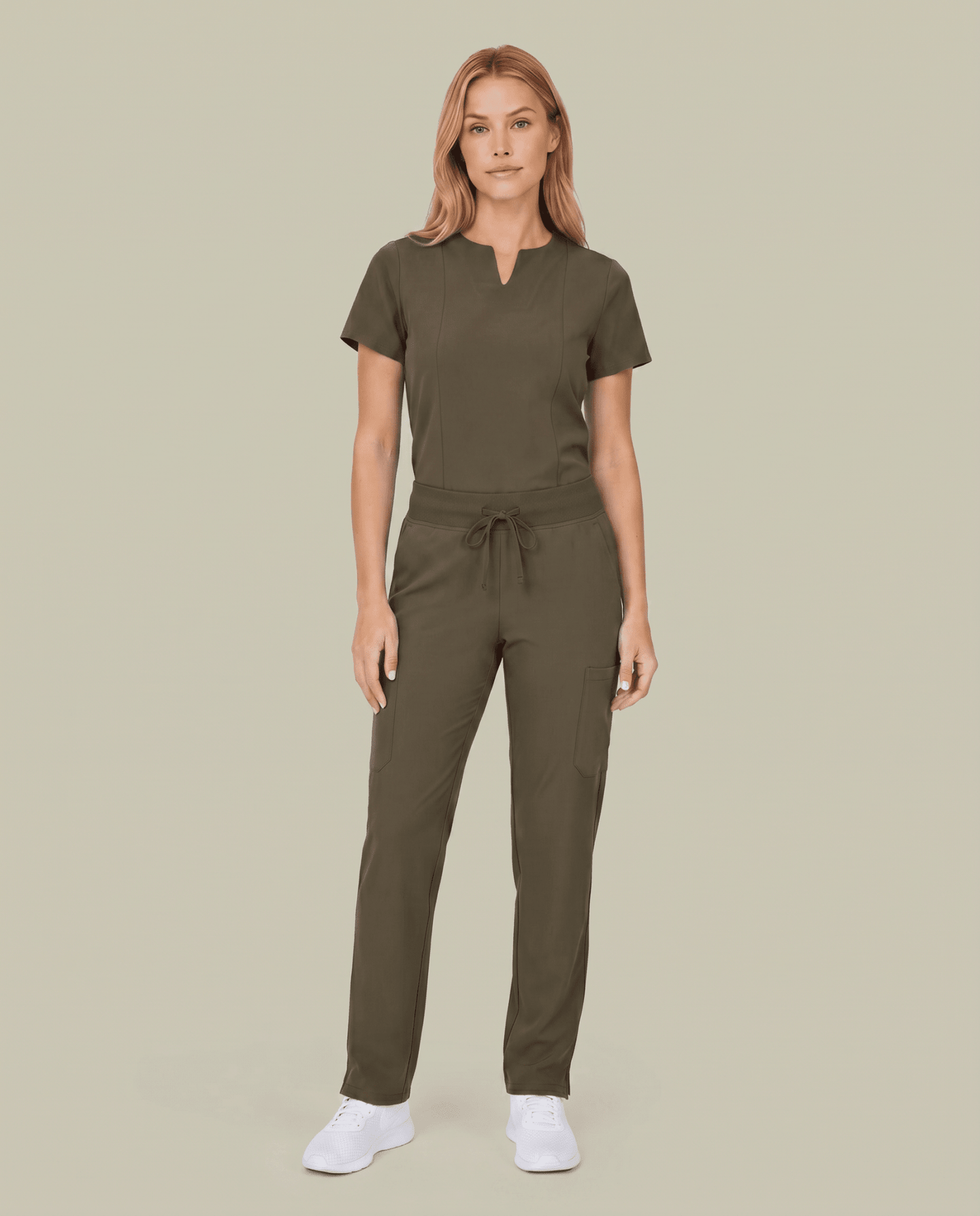 Women's 6-Pocket Cargo Pant Olive - Scrubloop