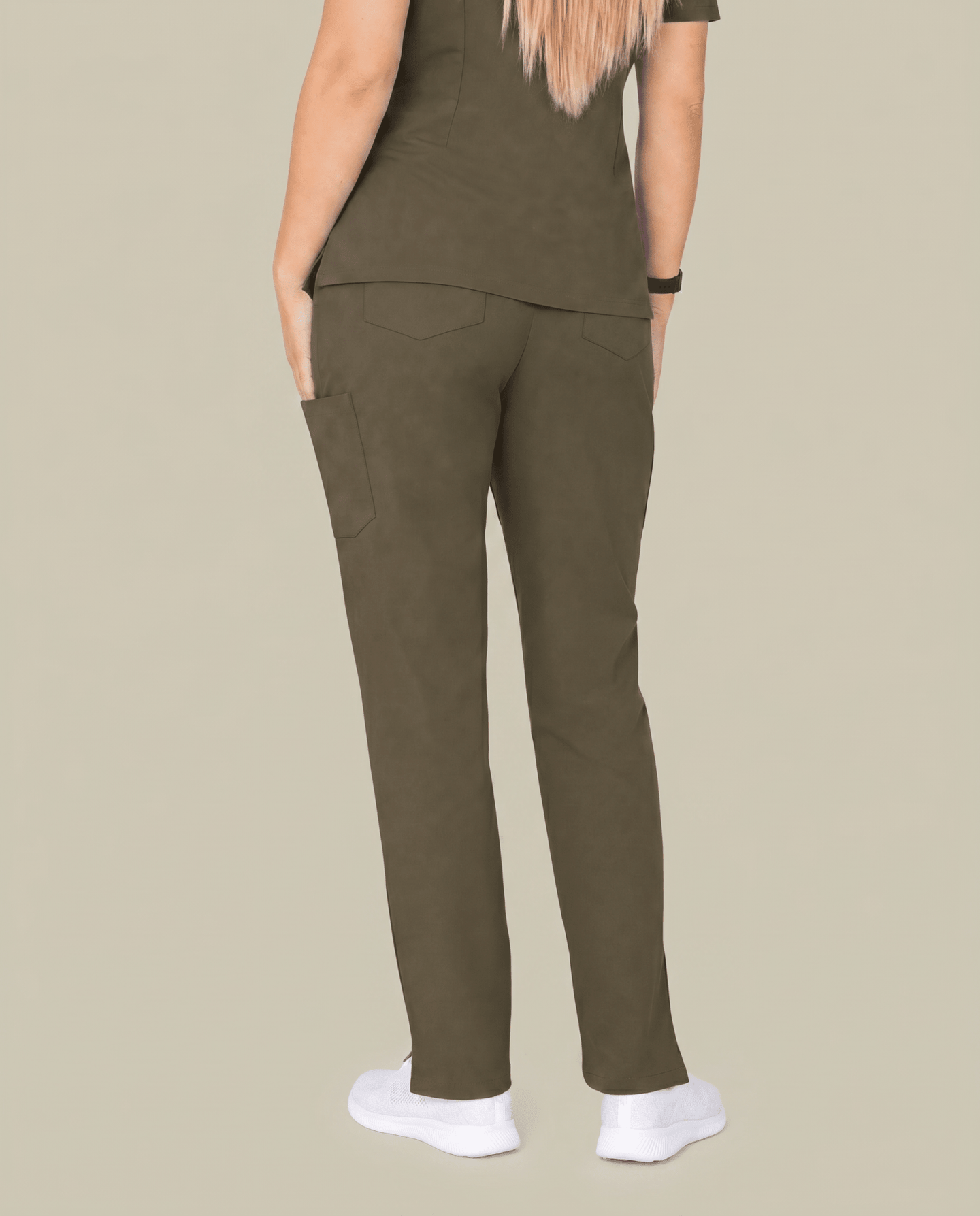 Women's 6-Pocket Cargo Pant Olive - Scrubloop