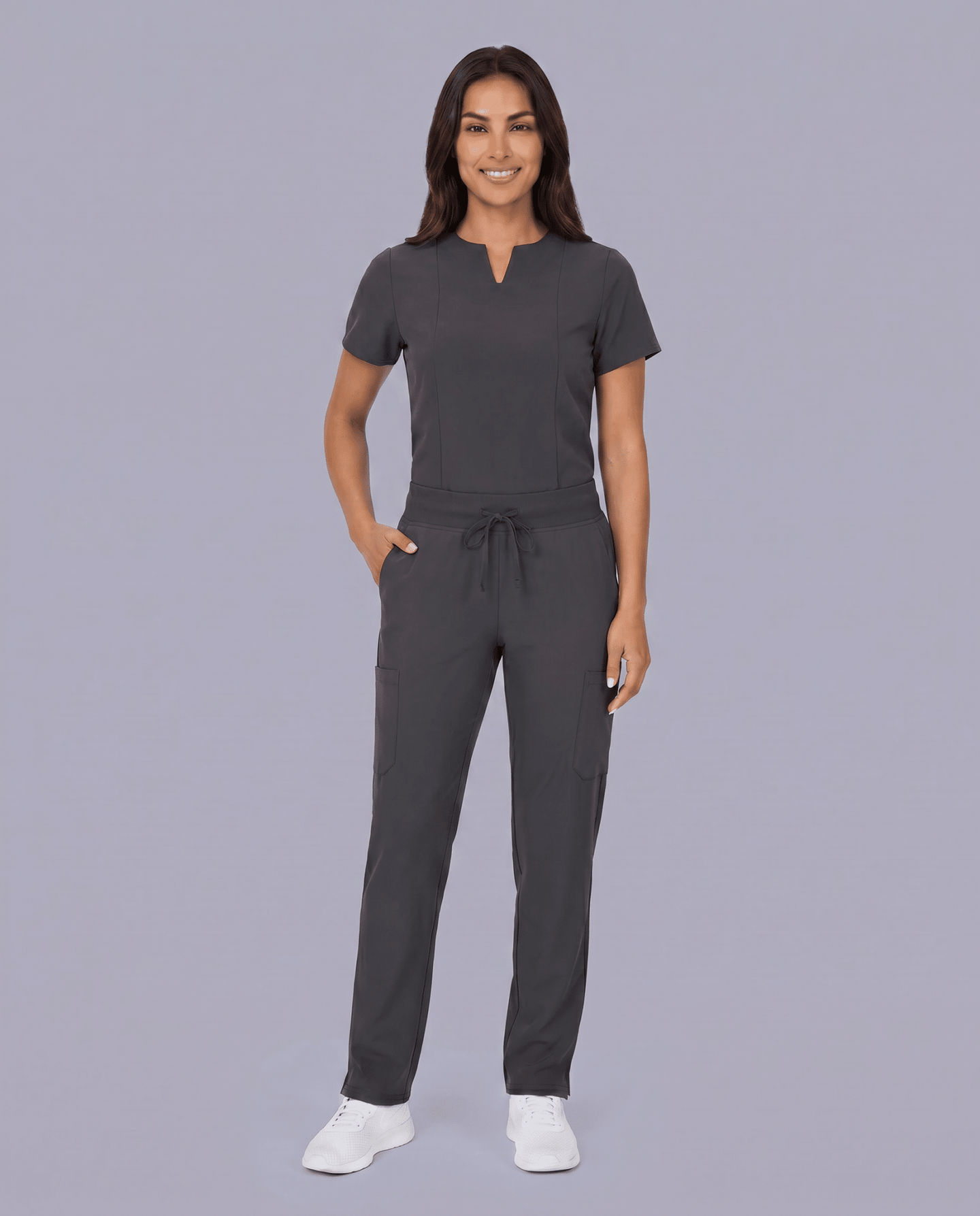 Women's 6-Pocket Cargo Pant Pewter - Scrubloop