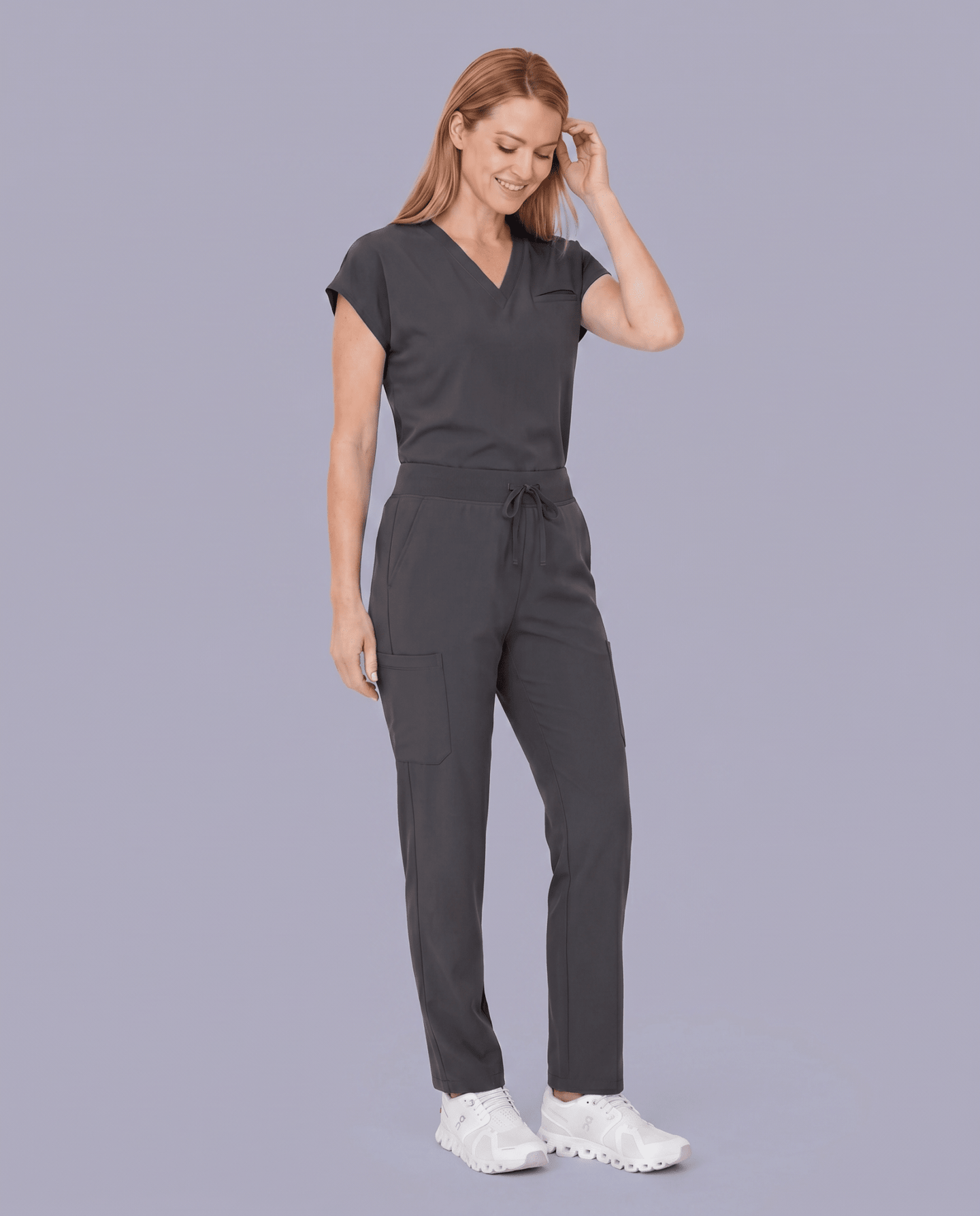 Women's 6-Pocket Cargo Pant Pewter - Scrubloop