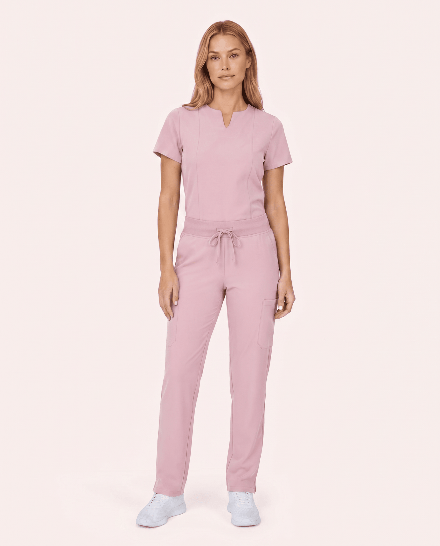 Women's 6-Pocket Cargo Pant Rose Quartz - Scrubloop