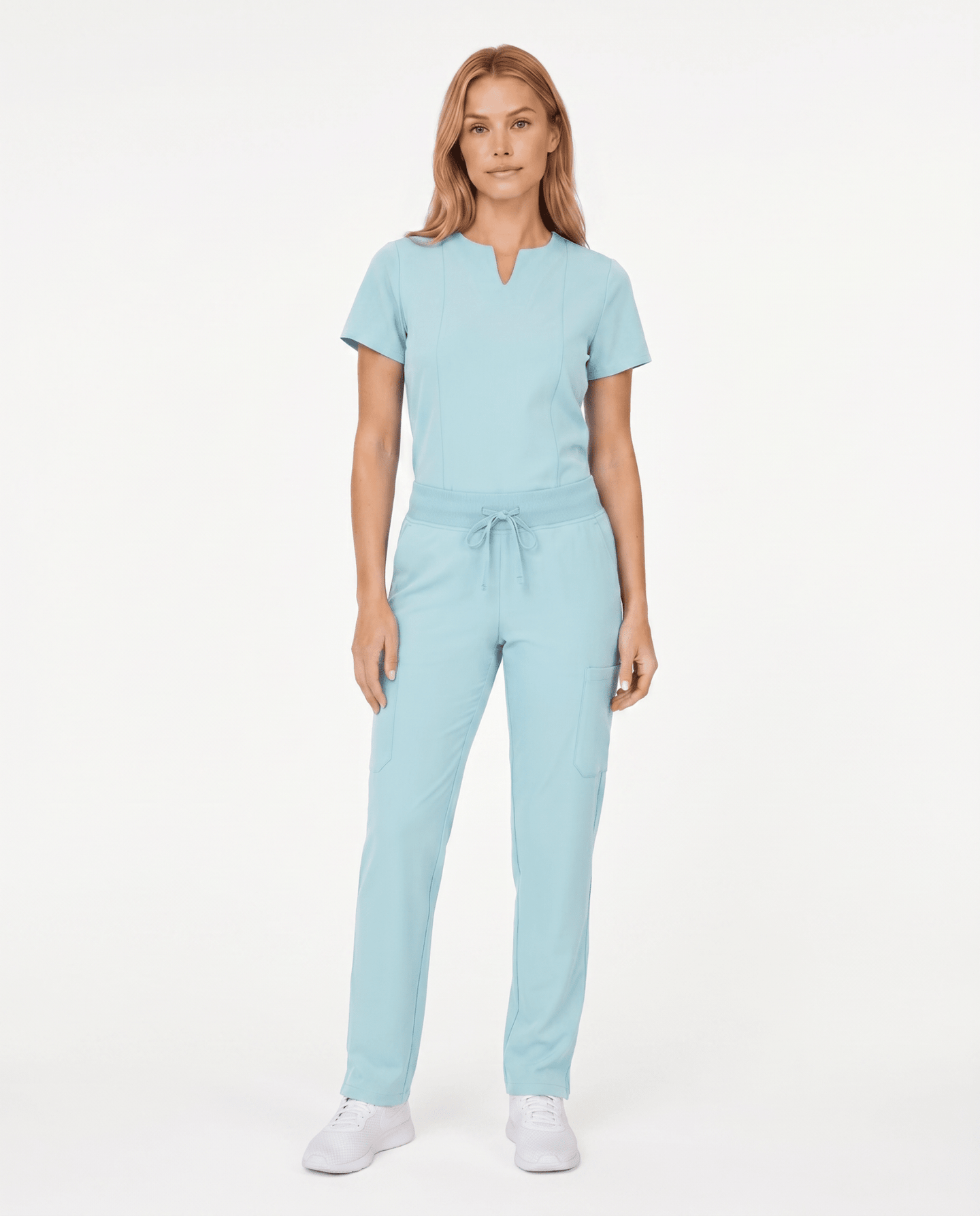 Women's 6-Pocket Cargo Pant Sky Blue - Scrubloop