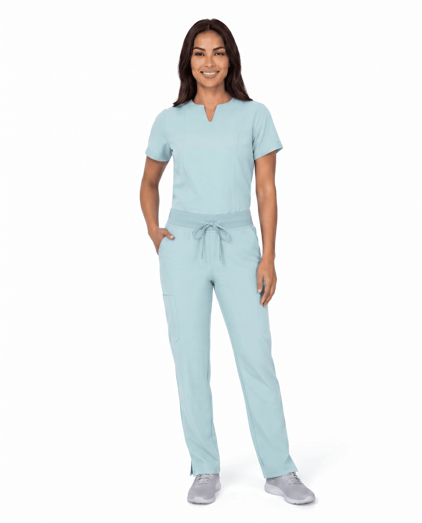 Women's 6-Pocket Cargo Pant Sky Blue - Scrubloop