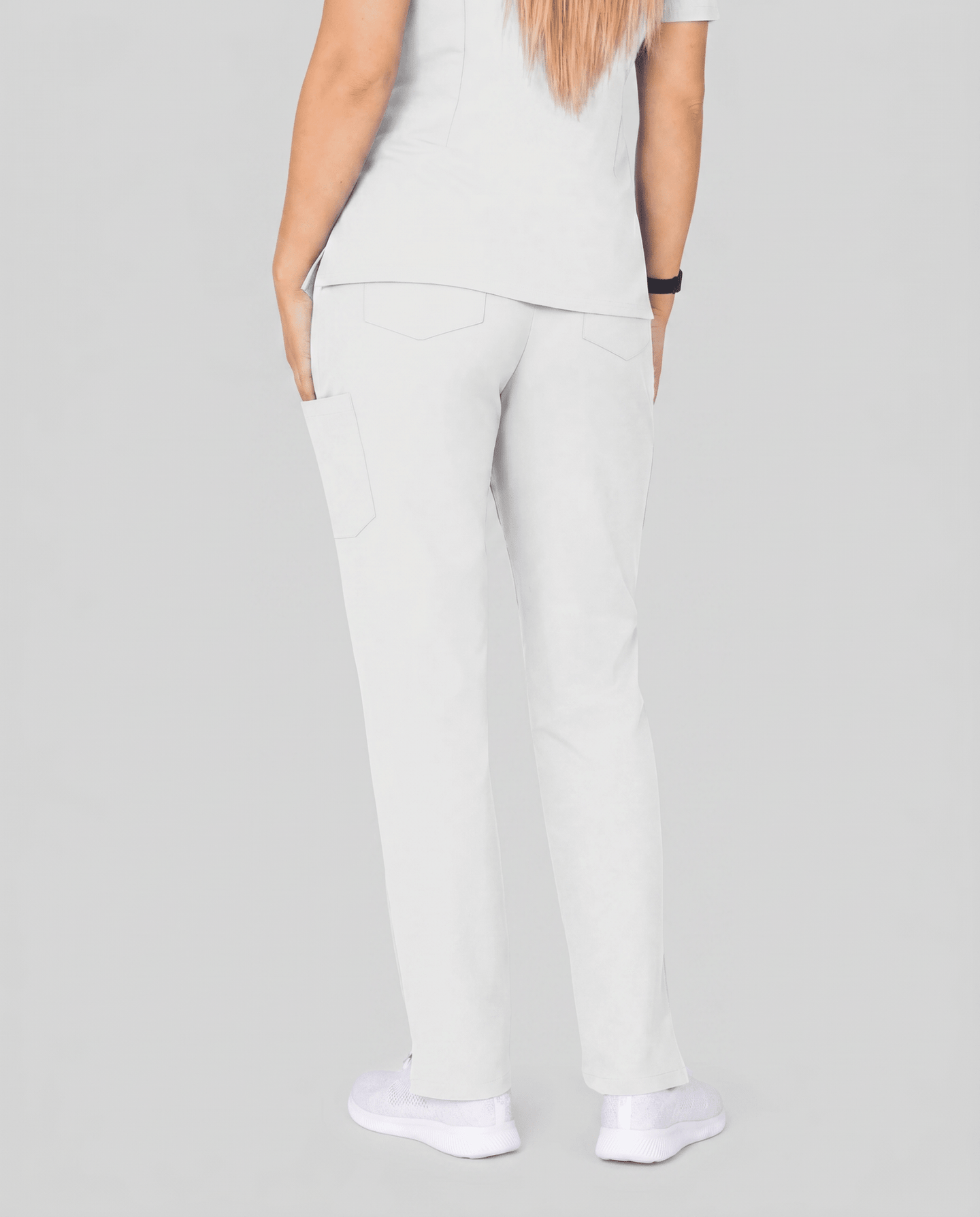 Women's 6-Pocket Cargo Pant White - Scrubloop