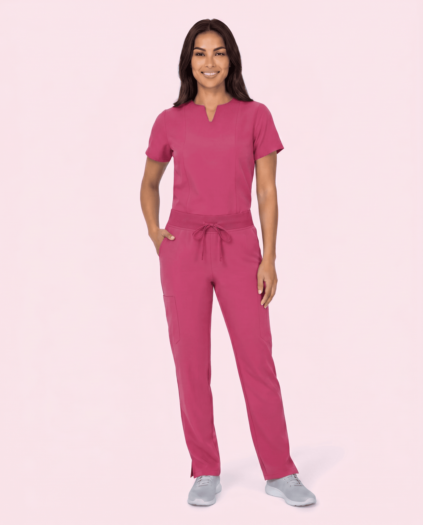 Women's 6-Pocket Cargo Pant Wild Berry - Scrubloop