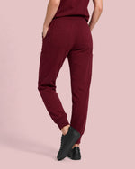Women's 6-Pocket Jogger Scrub Pant Burgundy - Scrubloop