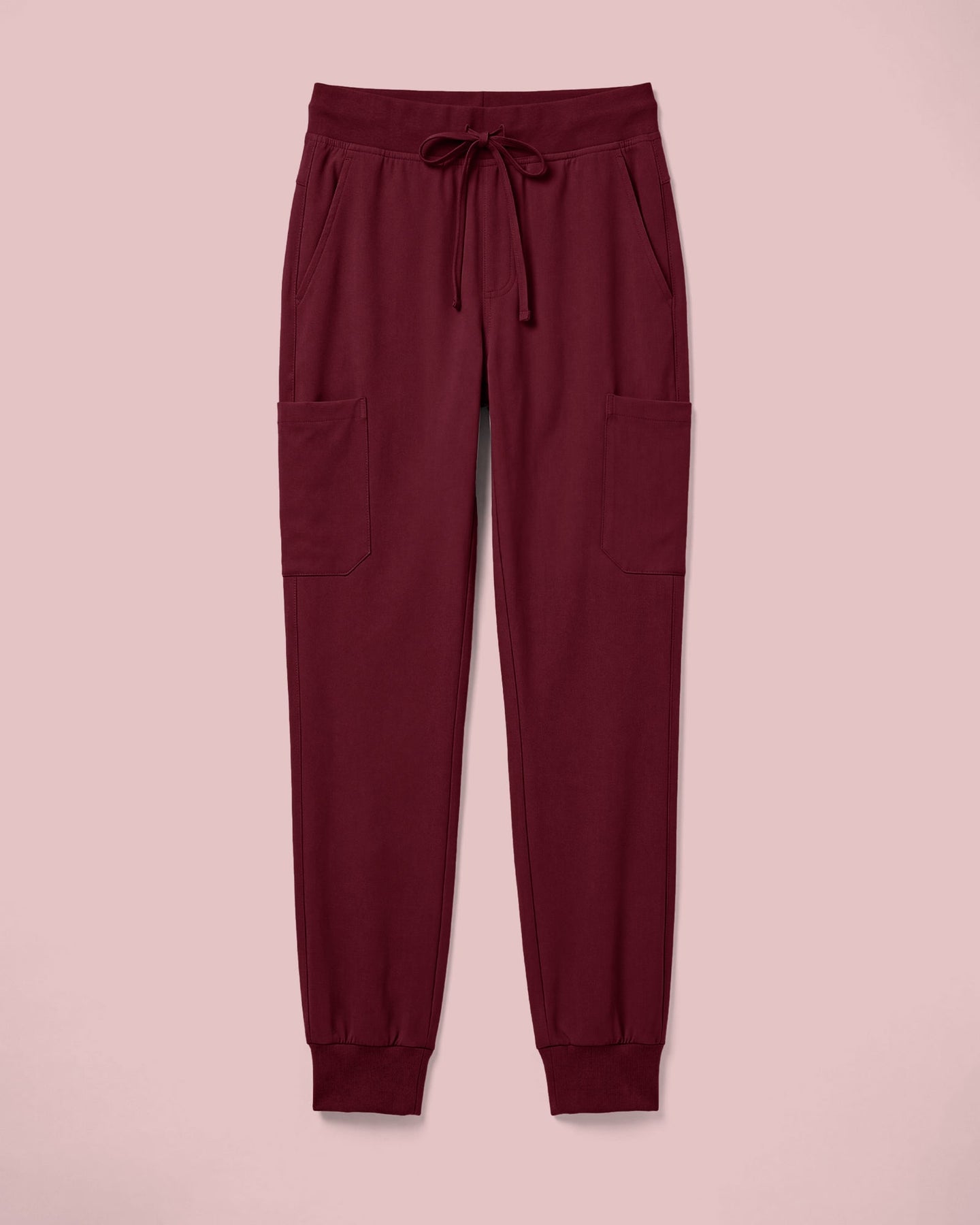 Women's 6-Pocket Jogger Scrub Pant Burgundy - Scrubloop