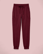 Women's 6-Pocket Jogger Scrub Pant Burgundy - Scrubloop