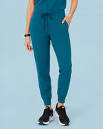 Women's 6-Pocket Jogger Scrub Pant Caribbean Blue - Scrubloop