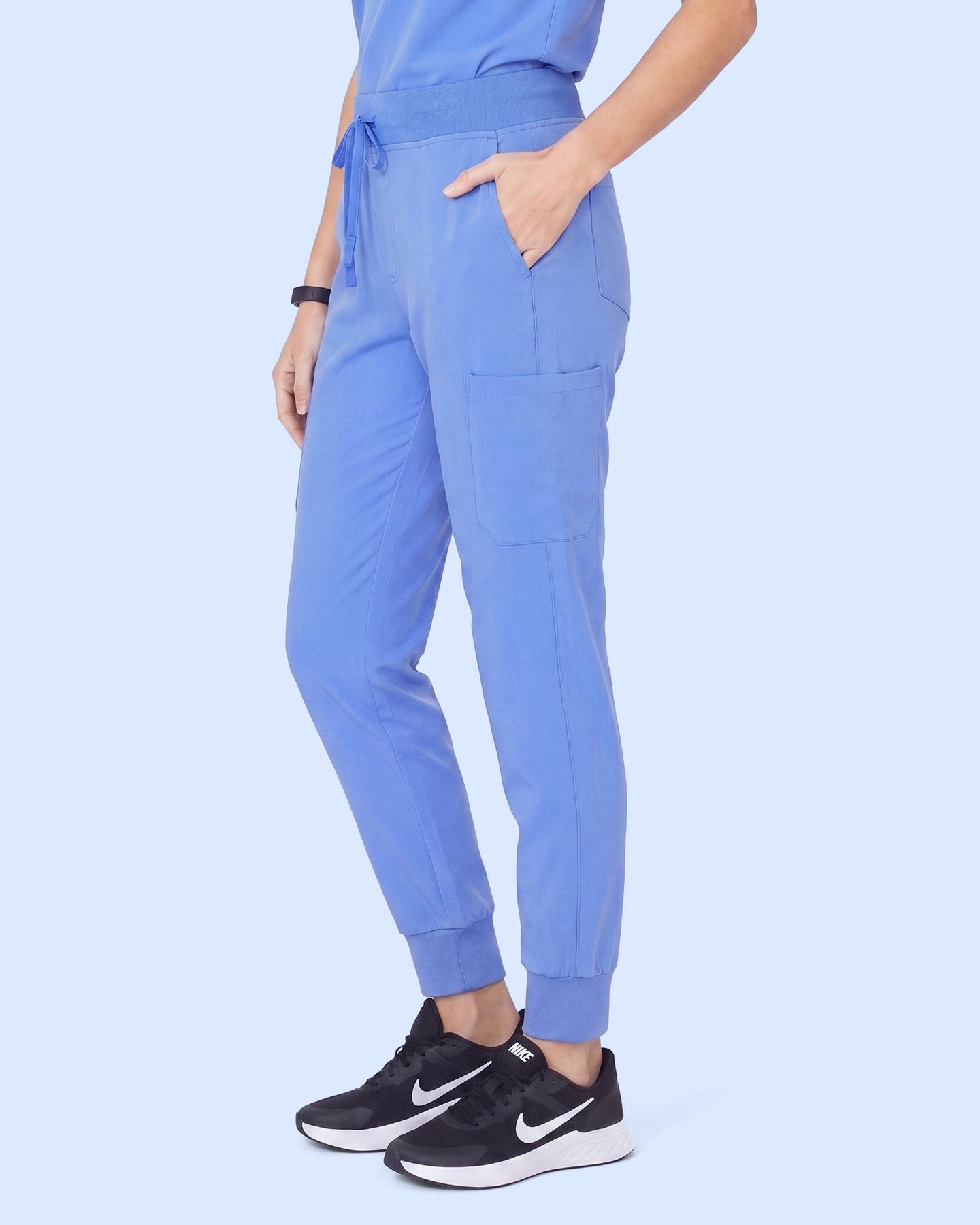 Women's 6-Pocket Jogger Scrub Pant Ceil Blue - Scrubloop