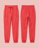 Women's 6-Pocket Jogger Scrub Pant Coral - Scrubloop