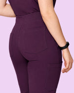 Women's 6-Pocket Jogger Scrub Pant Deep Eggplant - Scrubloop