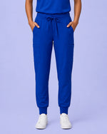 Women's 6-Pocket Jogger Scrub Pant Galaxy Blue - Scrubloop