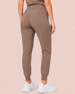Women's 6-Pocket Jogger Scrub Pant Mocha - Scrubloop