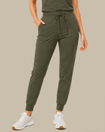 Women's 6-Pocket Jogger Scrub Pant Olive - Scrubloop