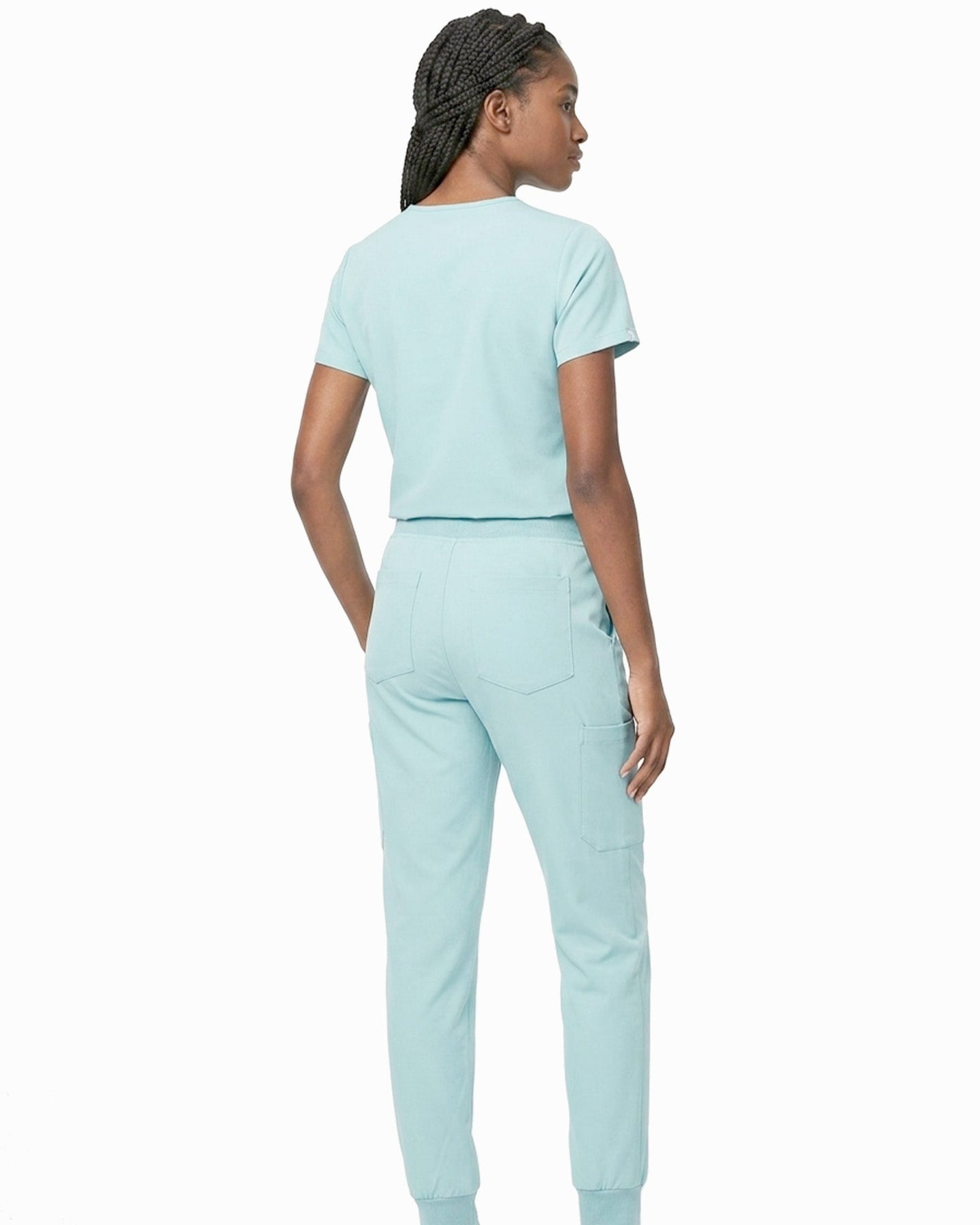 Women's 6-Pocket Jogger Scrub Pant Sky Blue - Scrubloop