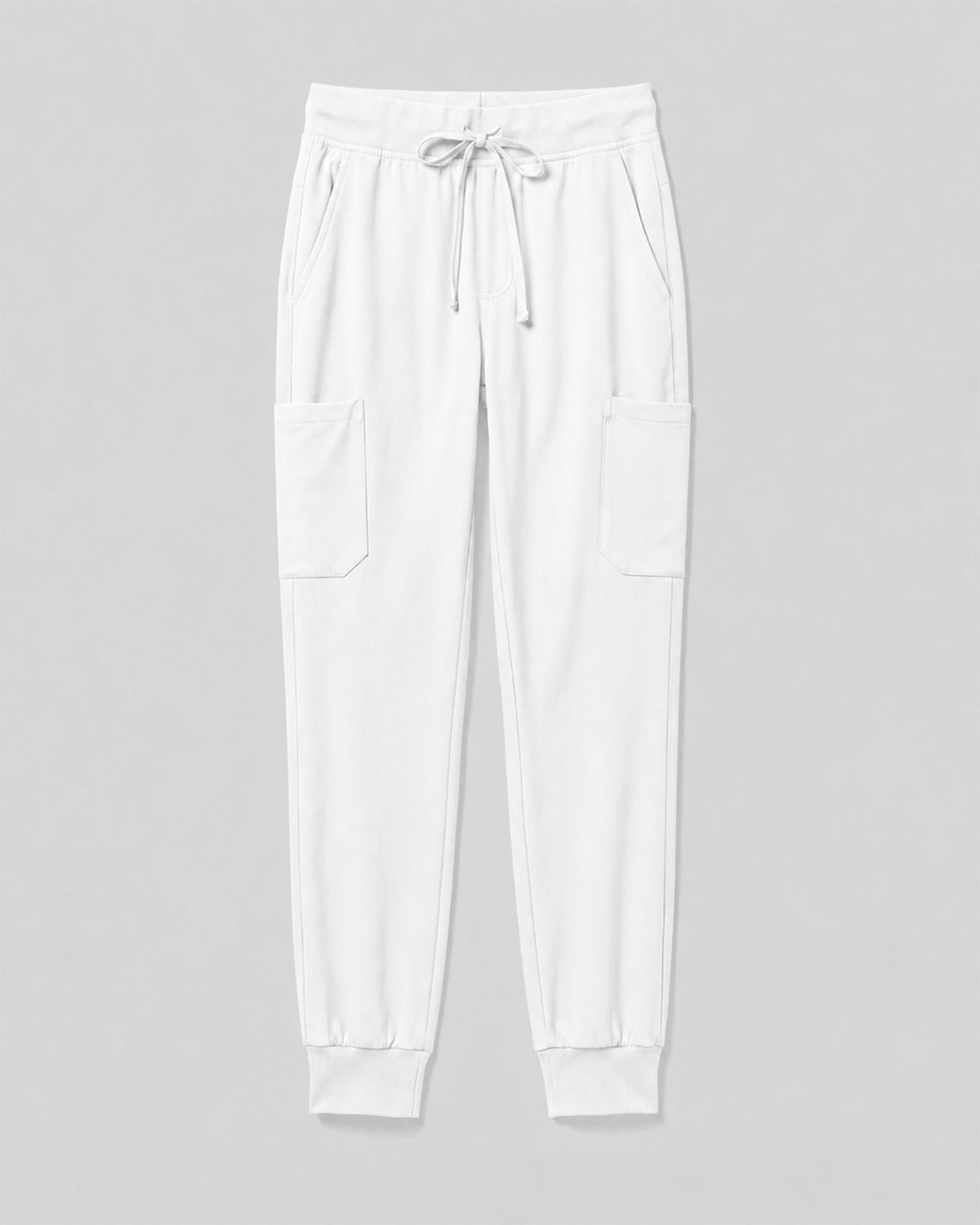 Women's 6-Pocket Jogger Scrub Pant White - Scrubloop