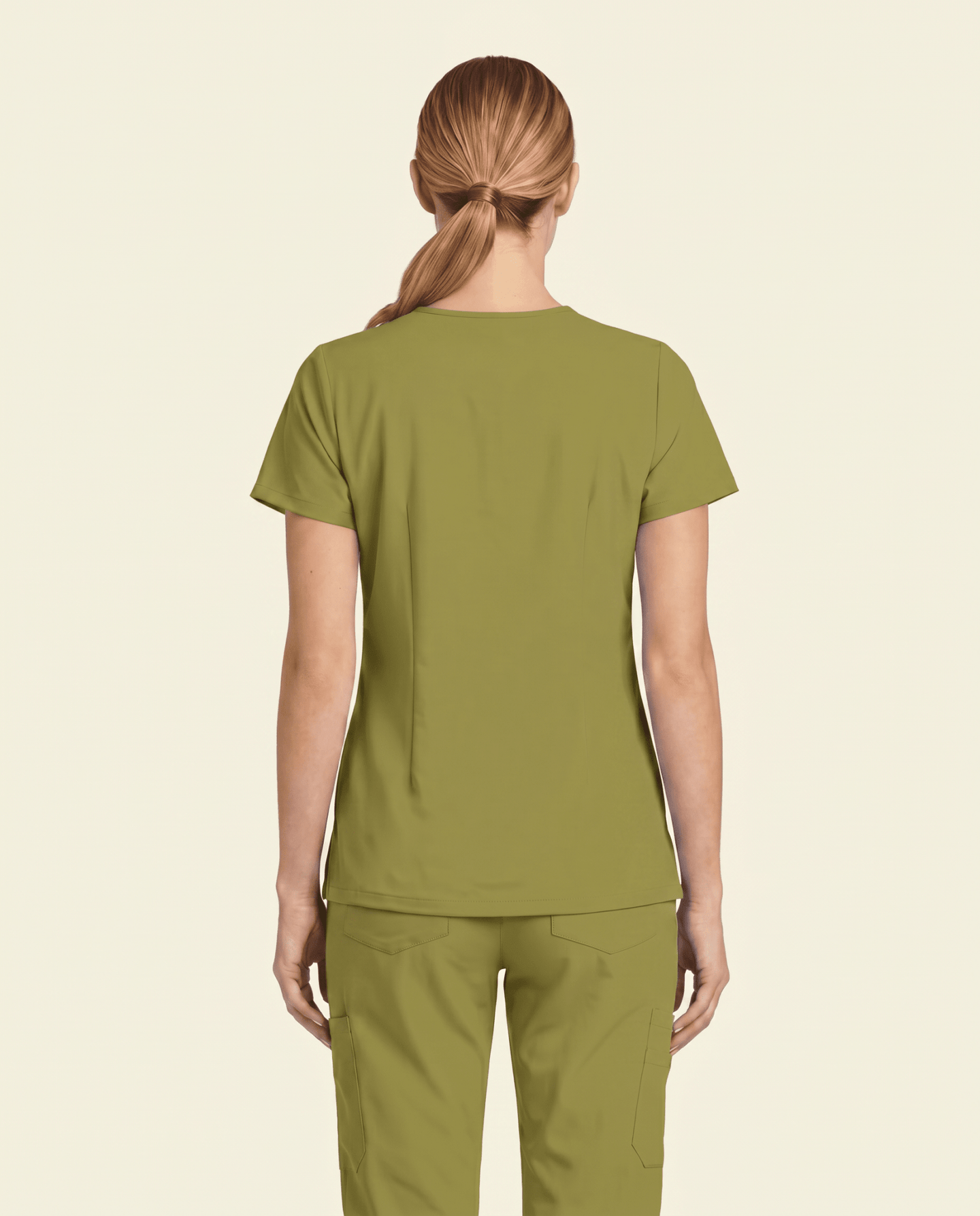 Women's 6-Pocket V-neck Top Avocado - Scrubloop