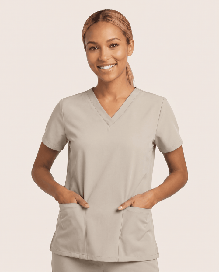 Women's 6-Pocket V-neck Top Birch