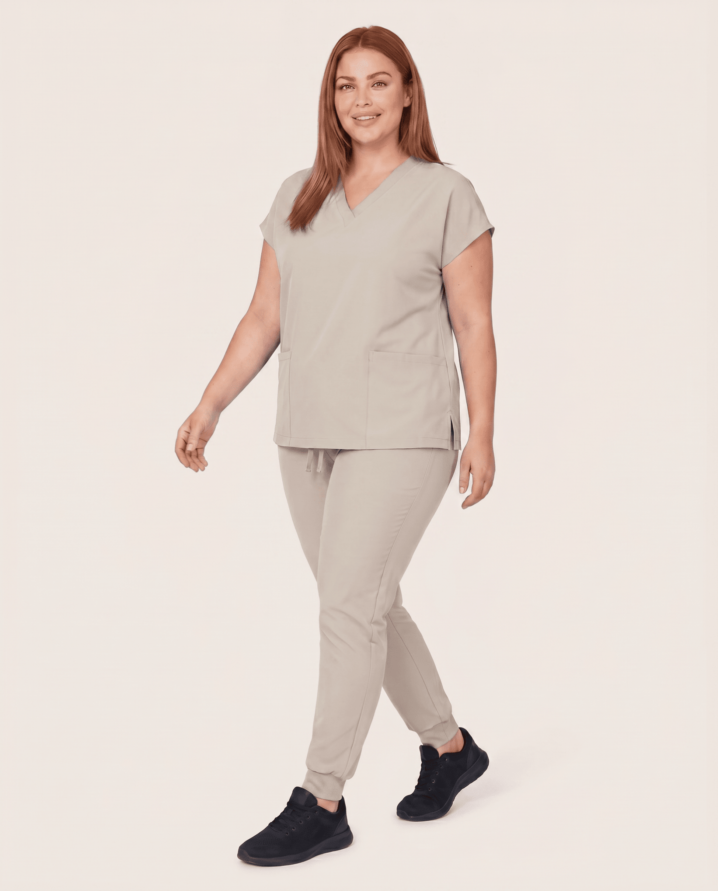 Women's 6-Pocket V-neck Top Birch - Scrubloop