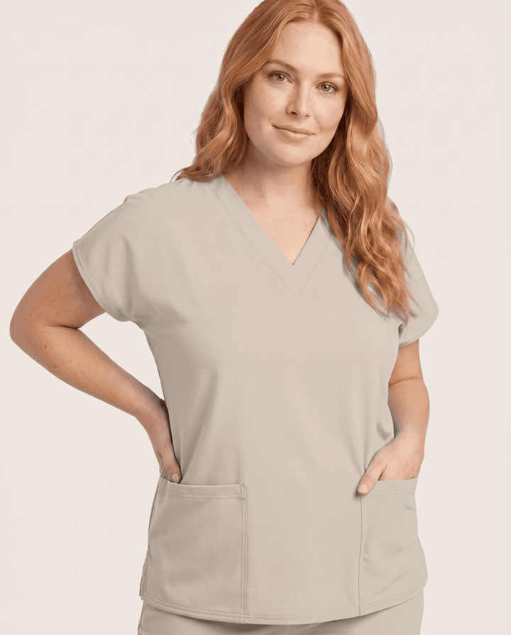 Women's 6-Pocket V-neck Top Birch