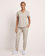 Women's 6-Pocket V-neck Top Birch - Scrubloop