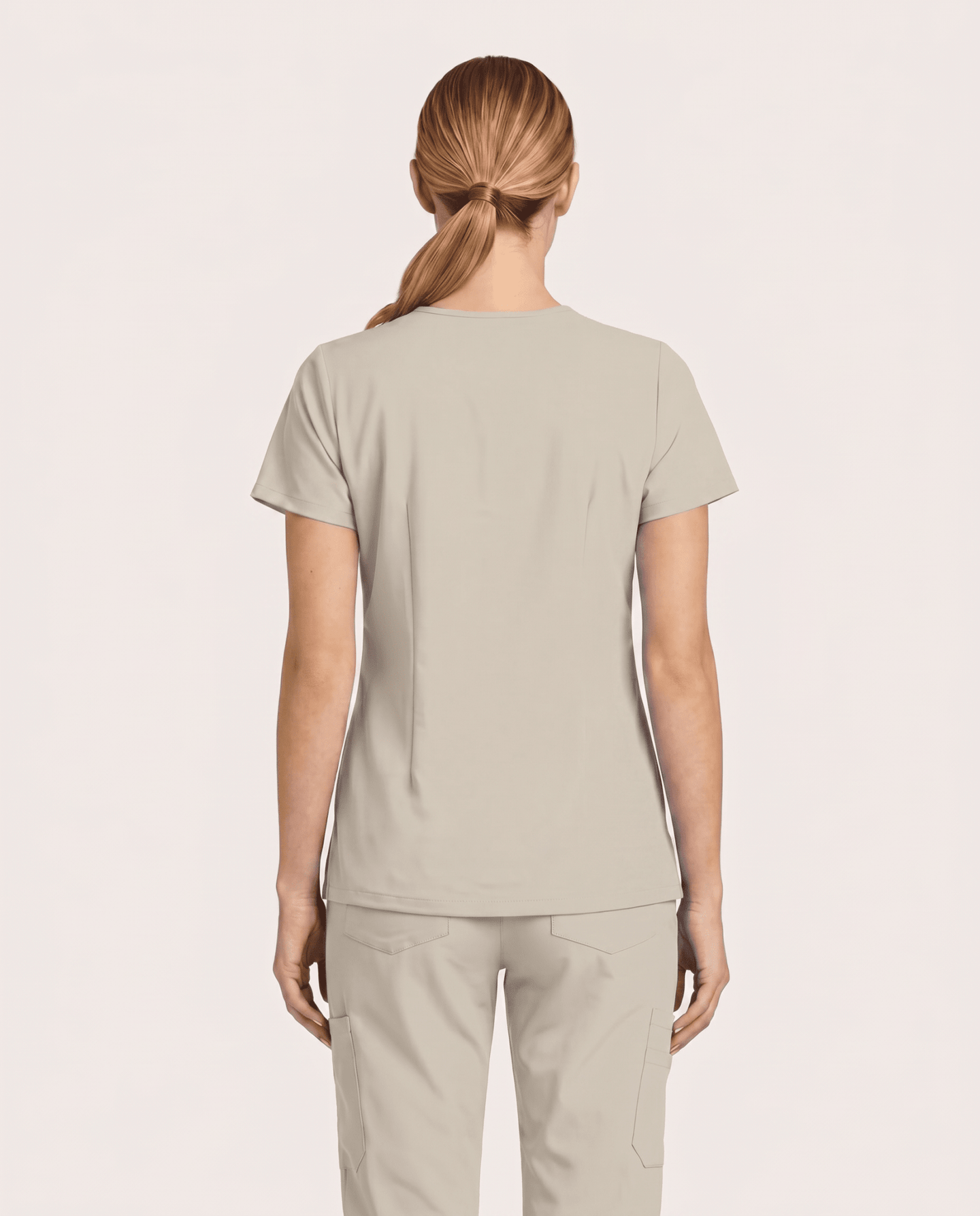 Women's 6-Pocket V-neck Top Birch - Scrubloop