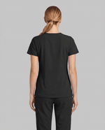 Women's 6-Pocket V-neck Top Black - Scrubloop