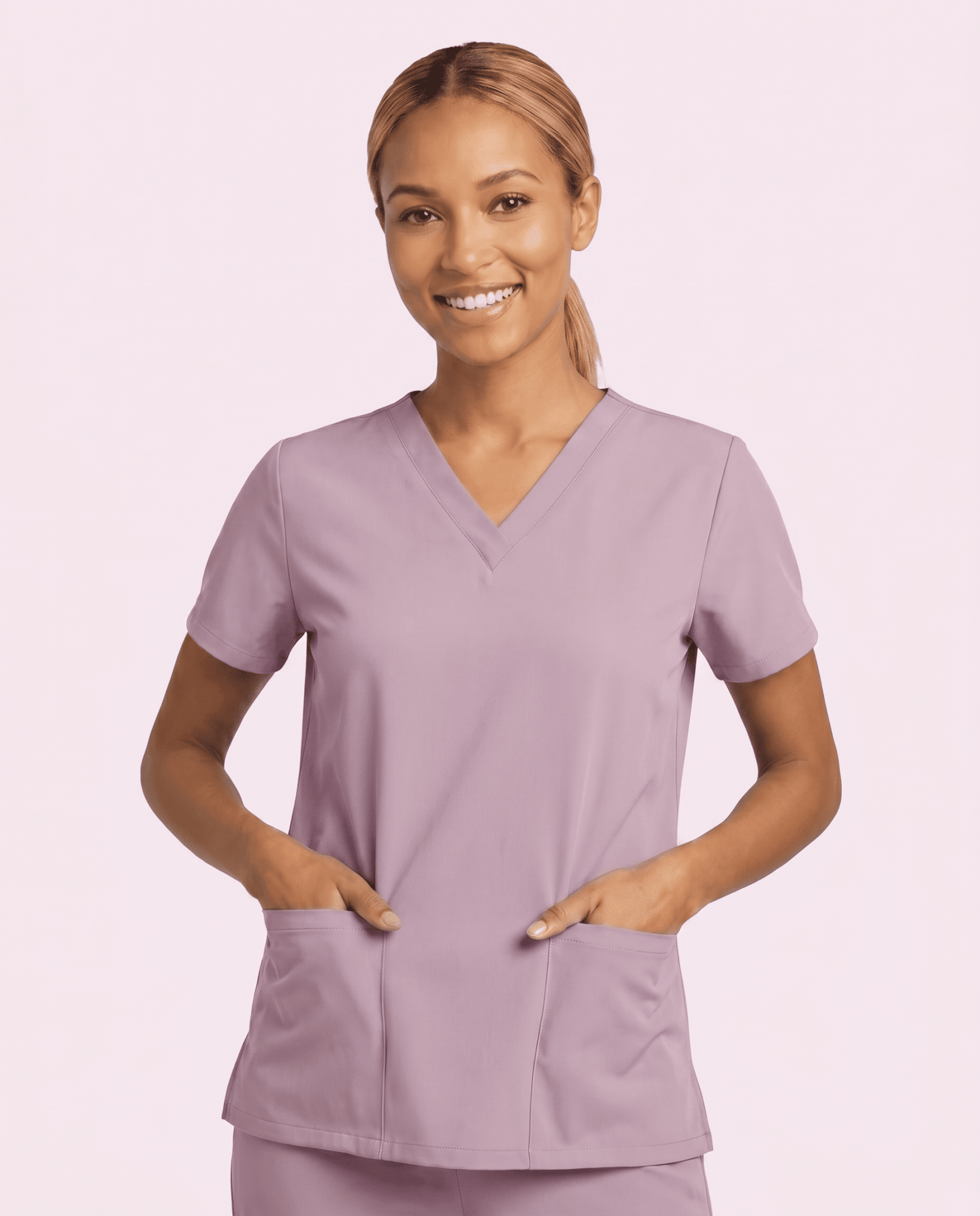 Women's 6-Pocket V-neck Top Blossom - Scrubloop