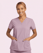 Women's 6-Pocket V-neck Top Blossom - Scrubloop